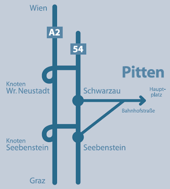 Anfahrtsplan nach Pitten